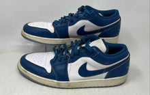 Load image into Gallery viewer, Nike Mens Air Jordan 1 Low SE Blue White Leather Basketball Shoes Size 14

