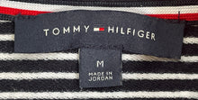 Load image into Gallery viewer, Tommy Hilfiger Womens Blue White Striped Double-Breasted Military Jacket Size M
