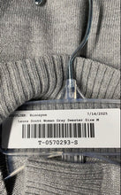 Load image into Gallery viewer, Laura Scott Womens Gray Metallic Knitted Open Front Cardigan Sweater Size Medium
