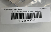 Load image into Gallery viewer, Kate Spade New York Womens Ivory Textured Leather ID And Card Slot Bifold Wallet
