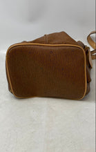 Load image into Gallery viewer, Vincent Van Gogh Womens Brown Leather Adjustable Strap Drawstring Bucket Bag
