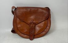 Load image into Gallery viewer, Womens Brown Leather Adjustable Strap Flap Crossbody Bag
