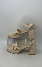 Load image into Gallery viewer, Calvin Klein Womens Lailly Beige Open Toe Block Ankle Strap Heels Size 9M

