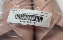 Load image into Gallery viewer, Michael Kors Womens Cary Pink Leather Slip-On Wedge Slide Sandals Size 5.5

