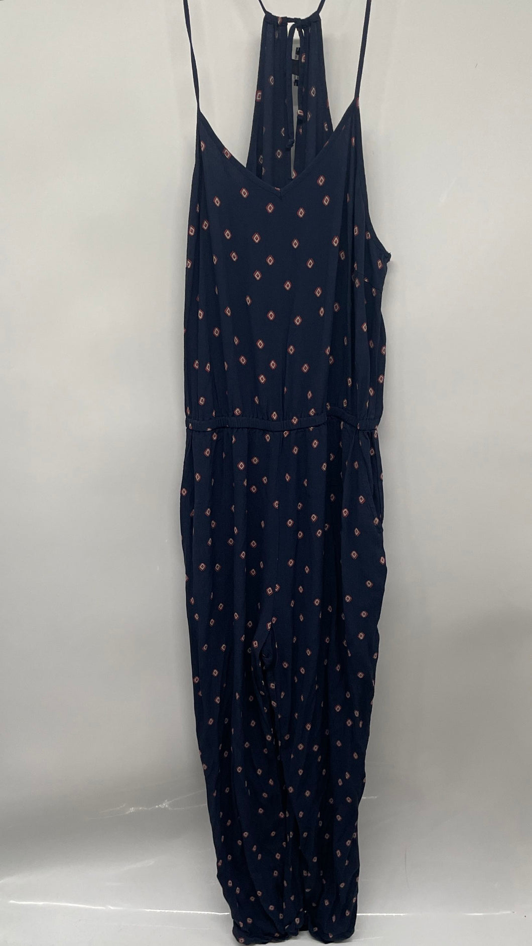 Lucky Brand Womens Multicolor Geometric Sleeveless One-Piece Jumpsuit Size L