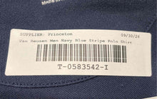 Load image into Gallery viewer, Van Heusen Mens Navy Blue Striped Print Classic Fit Golf Polo Shirt Size XXL

