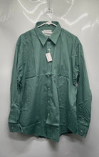 Load image into Gallery viewer, Pierre Cardin Mens Green Long Sleeve Collared Dress Shirt Size 17 With Tag
