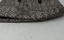 Load image into Gallery viewer, Coach Womens Brown Black Snakeskin Charm Double Strap Medium Tote Handbag
