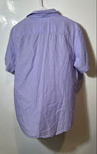 Load image into Gallery viewer, Calvin Klein Mens Purple Cotton Short Sleeve Collared Button-Up Shirt Size M
