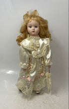Load image into Gallery viewer, Curly Blonde Hair Blue Eyes Decorative Childrens Porcelain Doll With Outfit
