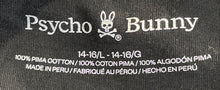 Load image into Gallery viewer, Psycho Bunny Boys Black Crew-Neck Long Sleeve Pullover T-Shirt Size L 14-16
