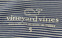 Load image into Gallery viewer, Vineyard Vines Mens Blue White Striped Short Sleeve Polo Shirt Size Small
