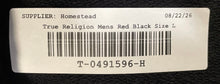 Load image into Gallery viewer, True Religion Mens Black Red Cotton Long Sleeve Pullover Hoodie Size Large

