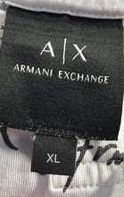Load image into Gallery viewer, Armani Exchange Mens White Logo Print Spread Collar Short Sleeve Polo Shirt XL
