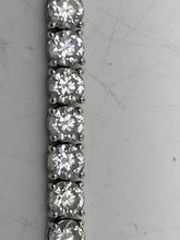 Load image into Gallery viewer, Womens Silver-Tone Tennis Bracelet With Clear Crystal Stones
