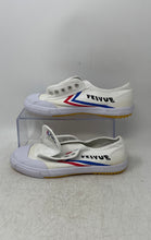Load image into Gallery viewer, Feiyue Womens Fe Lo 1920 White Red Blue Striped Sneaker Shoes Size 7W No Laces
