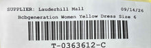 Load image into Gallery viewer, BCBGeneration Womens Yellow Sleeveless Zip Front Open Back Mini Dress Size 6
