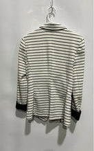 Load image into Gallery viewer, Express Womens White Striped Long Sleeve One-Button Blazer Size Small
