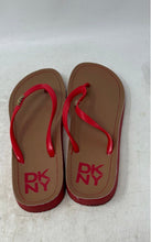 Load image into Gallery viewer, DKNY Womens Madi Red Open Toe Slip-On Flat Flip Flop Sandals Size 8.5-11
