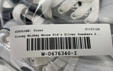 Load image into Gallery viewer, Aldi X Disney Mickey Mouse Kids Silver Low Top Lace-Up Sneaker Shoes Size 8

