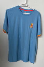 Load image into Gallery viewer, Psycho Bunny Mens Blue Pima Cotton Short Sleeve Crew Neck T-Shirt Size 6
