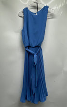 Load image into Gallery viewer, Vince Camuto Womens Blue Sleeveless Round Neck Pleated Fit &amp; Flare Dress Size 10
