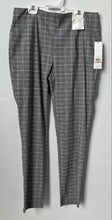 Load image into Gallery viewer, Calvin Klein Womens Gray Plaid Slim Fit Tapered Leg Dress Pants Sz 12 With Tags
