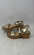 Load image into Gallery viewer, Calvin Klein Womens Isleen Gold Tone Leather Ankle Strap Sandals Size 8M
