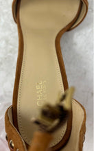 Load image into Gallery viewer, Michael Kors Womens Leela Brown Studded Suede Ankle Strap Sandals Size 9.5M
