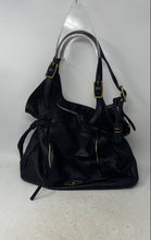 Load image into Gallery viewer, Elliott Lucca Womens Sintra Black Leather Inner Pockets Double Handle Hobo Bag
