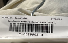 Load image into Gallery viewer, Lululemon Womens Beige Flat Front Pockets High-Waist Casual Pull-On Shorts Sz L
