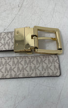 Load image into Gallery viewer, Michael Kors Womens Brown Signature Print Adjustable Buckle Reversible Belt
