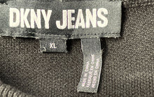 Load image into Gallery viewer, DKNY Jeans Womens Black White Crew Neck Long Sleeve Pullover Sweater Size XL
