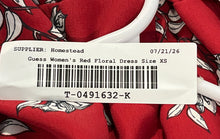 Load image into Gallery viewer, Guess Womens Red Floral V-Neck Spaghetti Strap Back Zip Maxi Dress Size XS
