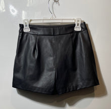 Load image into Gallery viewer, Zara Womens Black Side Zip Asymmetrical Wrap Front Mini Skort Size XS
