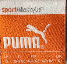Load image into Gallery viewer, Puma Mens White Gray Geometric Print Short Sleeve Regular Fit Polo Shirt Size S
