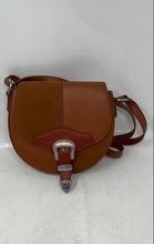 Load image into Gallery viewer, Venus Womens Brown Leather Inner Pockets Adjustable Strap Crossbody Handbag
