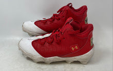 Load image into Gallery viewer, Under Armour Kids Harper 9 RM 3027452-103 Red White Baseball Cleats Size 6Y
