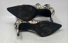 Load image into Gallery viewer, Zara Womens White Black Animal Print Stiletto Heel Ankle Chelsea Boots Size 35
