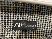 Load image into Gallery viewer, Zara Womens Black White Houndstooth Side Zipper Skinny Leg Trouser Pants Size XS
