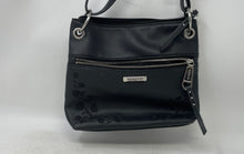 Load image into Gallery viewer, Rosetti Womens Bodhi Black Floral Embroidered Adjustable Strap Crossbody Handbag
