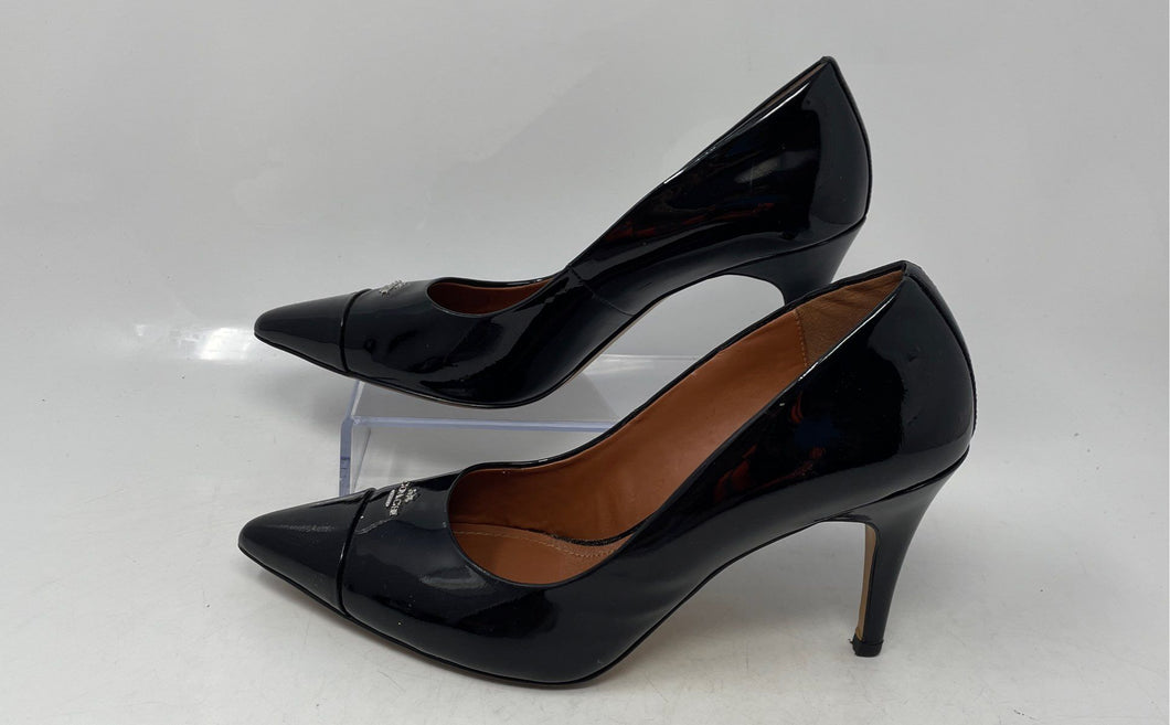 Coach Womens Black Leather Pointed Toe Slip-On Stiletto Pump Heels Size 8