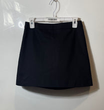 Load image into Gallery viewer, Express Womens Black Back Zip High Waisted Flat Front Stretch Mini Skirt Size 4
