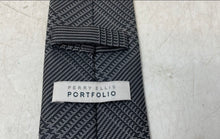 Load image into Gallery viewer, Perry Ellis Portfolio Mens Gray Plaid Adjustable Long Formal Designer Tie
