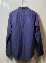 Load image into Gallery viewer, Calvin Klein Mens Blue Printed Long Sleeve Collared Button-Up Shirt Size M
