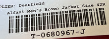 Load image into Gallery viewer, Alfani Mens Brown Striped Notch Lapel Three-Button Blazer Jacket Size 42R
