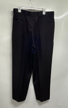 Load image into Gallery viewer, Italiana Collezione Mens Black Striped Pleated Front Wide-Leg Dress Pants Sz 36L

