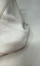 Load image into Gallery viewer, Donald J Pliner Womens White Pebbled Leather Inner Pocket Magnetic Tote Handbag
