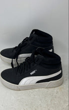 Load image into Gallery viewer, Puma Womens Carina Mid 373233-07 Black White Lace-Up Sneaker Shoes Size 8
