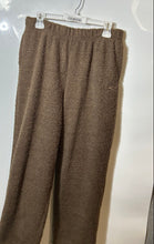 Load image into Gallery viewer, Reebok Womens Brown Elastic Waist Wide-Leg Soft Teddy Lounge Pants Size Medium

